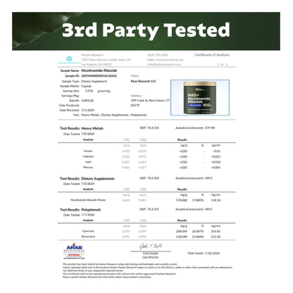 Reus Research NAD+ Supplement nr900 (80 Capsules)